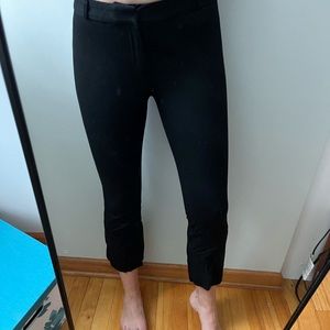 Crop flare black trousers